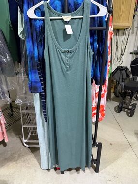 Universal Thread Sleeveless Maxi Dress in Dusty Teal Green